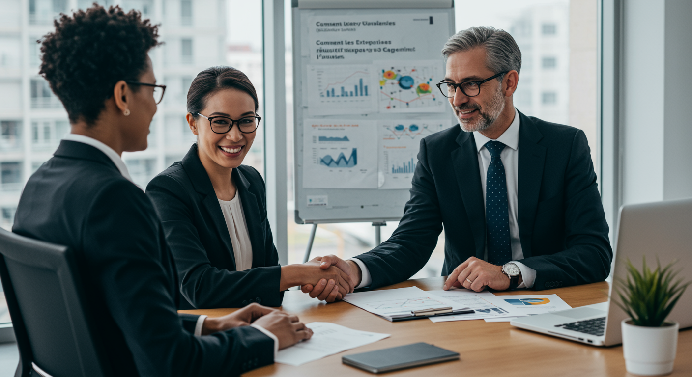 Illustration éditoriale pour Comment les Grandes Entreprises Réussissent l&rsquo;Innovation: Étude de Cas de Capgemini