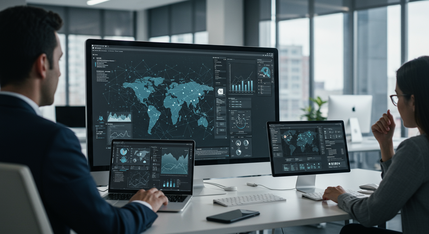 Illustration éditoriale pour L&rsquo;Impact des Technologies Émergentes sur les Stratégies d&rsquo;Innovation